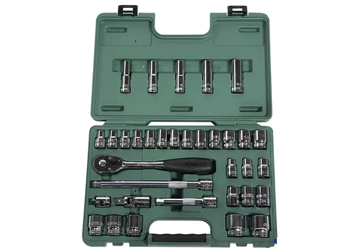 1/2" Bộ tuýp 12 góc 10-32mm 34 chi tiết Sata 09-945 (09945)