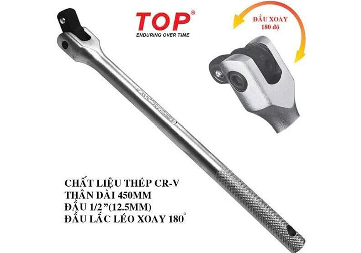 1/2" Cần nối đầu tuýp lắc léo 18" TOP FH-1217M