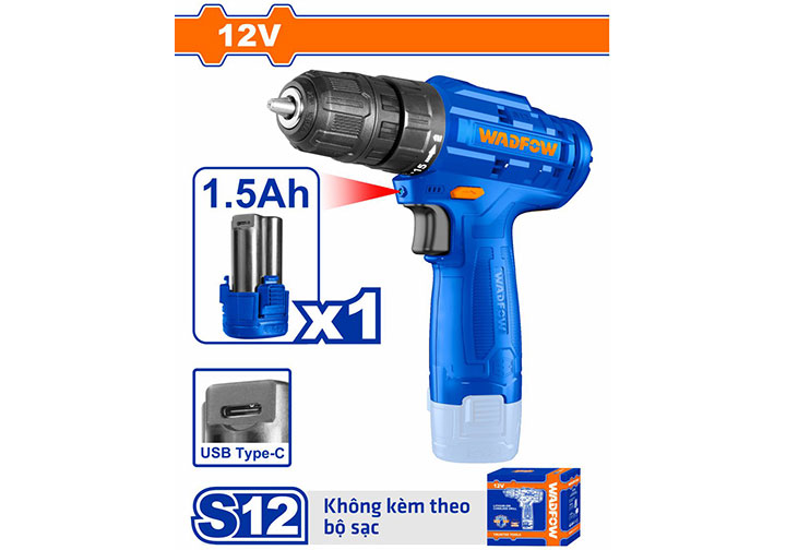 12V Máy khoan vặn vít dùng pin Wadfow WCDS510