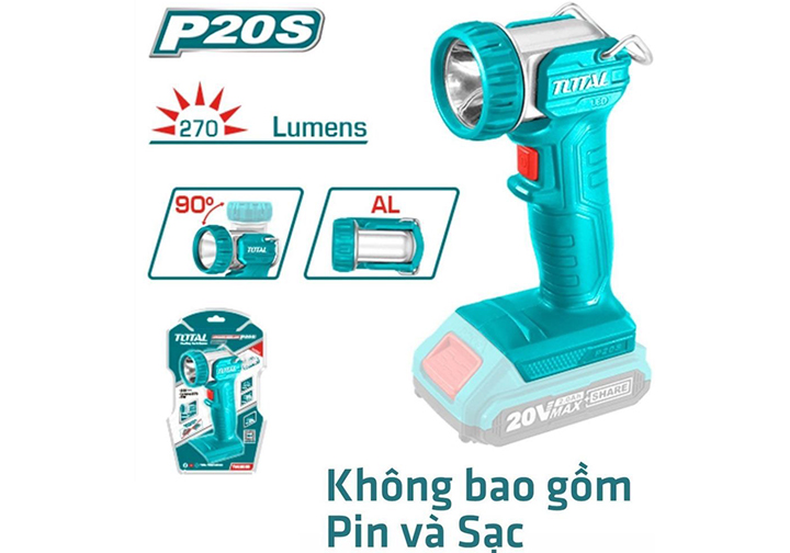 20V Đèn làm việc dùng pin Total TWLI2038