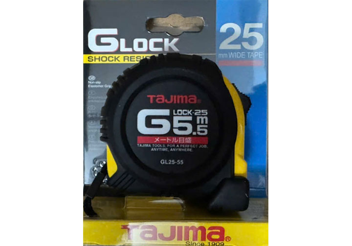 5.5mx25mm Thước cuộn thép chống va đập G-Lock Tajima G5P55M