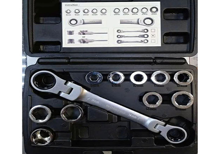 8-19mm Bộ cờ lê tự động 2 đầu tròn 11 chi tiết Workpro WP202570