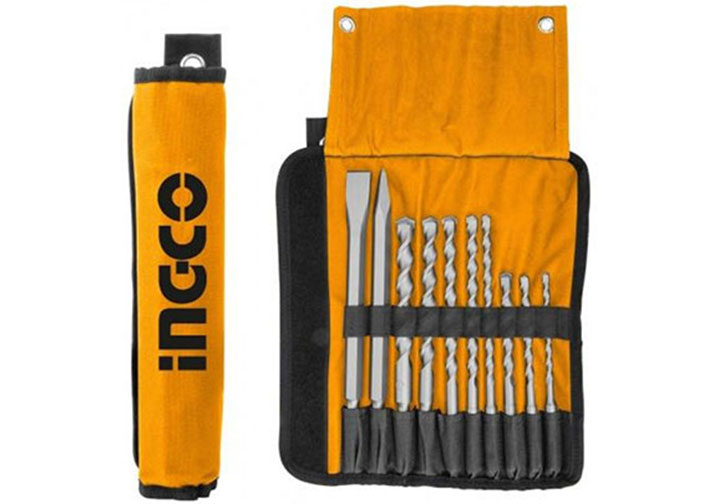 Bộ mũi khoan và đục bê tông 10 chi tiết Ingco AKD2101