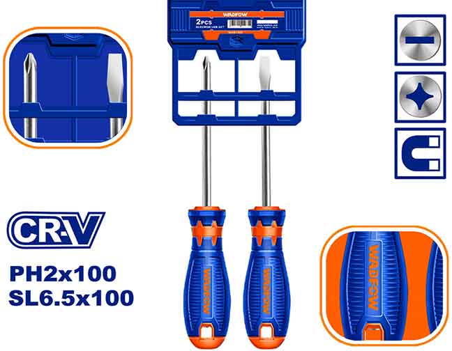 Bộ tuốc nơ vít 2 chi tiết Wadfow WSS1302