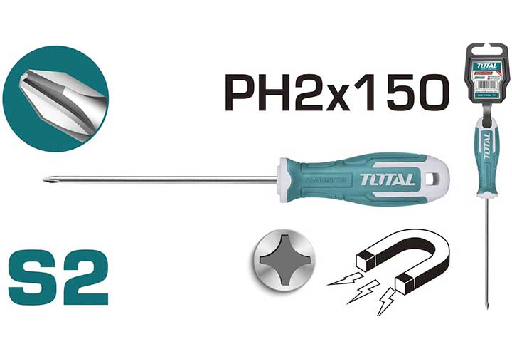 PH2x150mm Tuốc nơ vít bake Total THT26PH2150